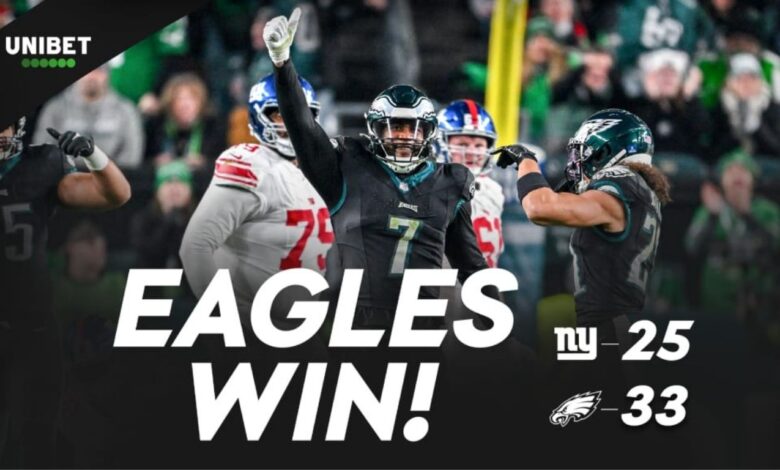 Philadelphia Eagles vs New York Giants Match Player Stats